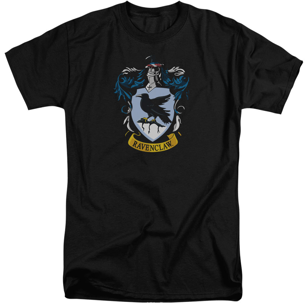 AN OFFCIALLY LICENSED HARRY POTTER RAVENCLAW CREST MEN'S TALL FIT T-SHIRT BLACK