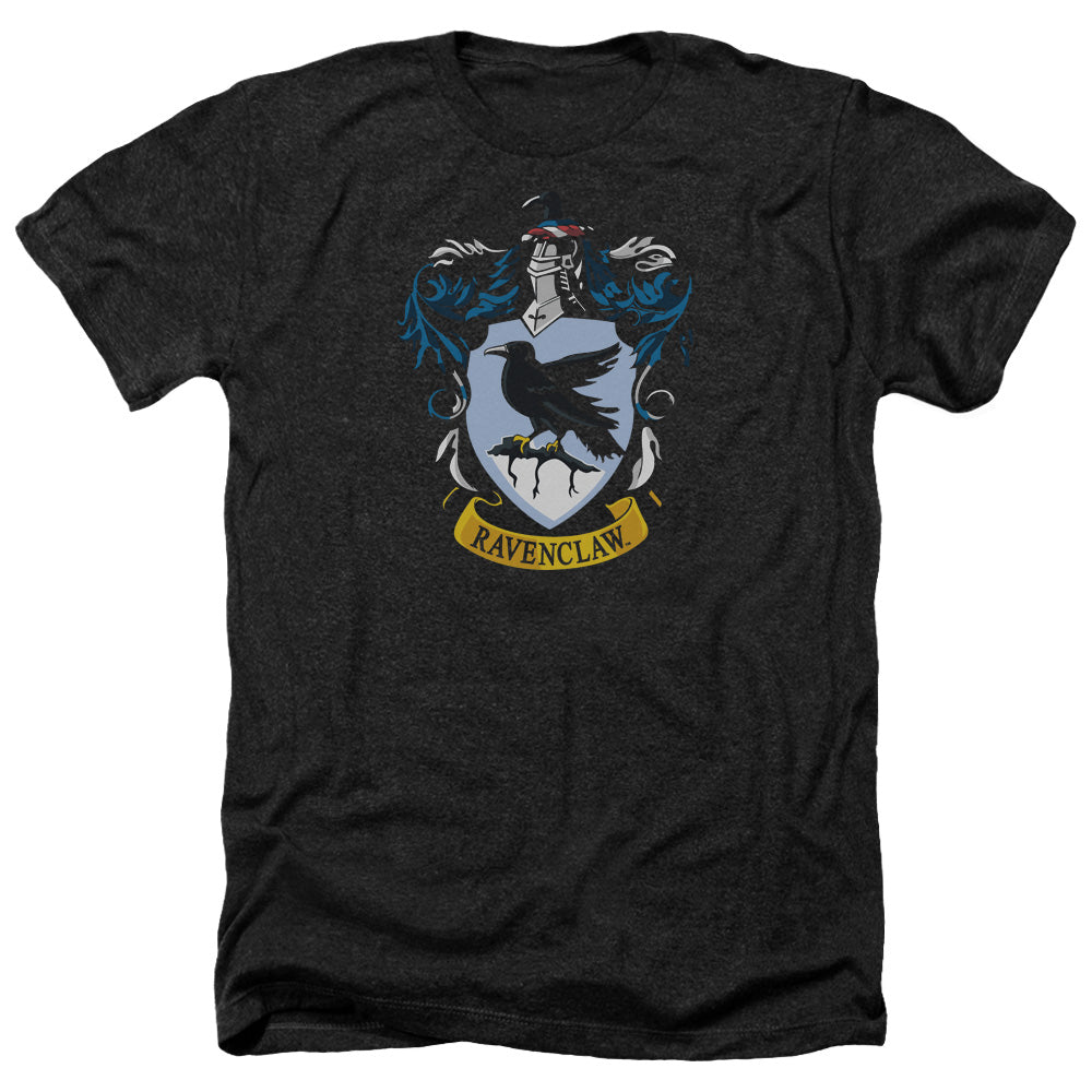 AN OFFCIALLY LICENSED HARRY POTTER RAVENCLAW CREST MEN'S HEATHER T-SHIRT CHARCOAL