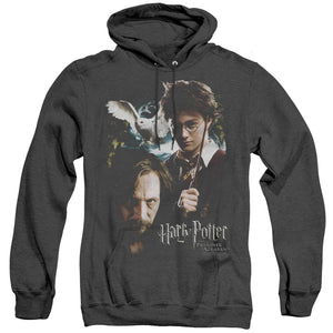 AN OFFCIALLY LICENSED HARRY POTTER HARRY AND SIRIUS ADULT UNISEX HEATHER PULLOVER HOODIE BLACK