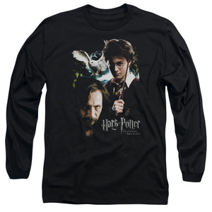 AN OFFCIALLY LICENSED HARRY POTTER HARRY AND SIRIUS MEN'S LONG SLEEVE T-SHIRT BLACK
