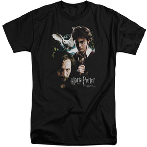 AN OFFCIALLY LICENSED HARRY POTTER HARRY AND SIRIUS MEN'S TALL FIT T-SHIRT BLACK