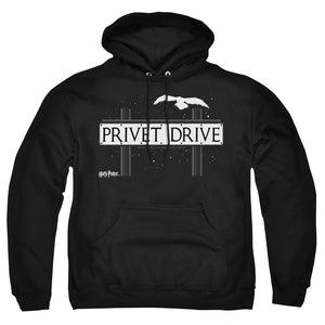 AN OFFCIALLY LICENSED HARRY POTTER PRIVET DRIVE ADULT UNISEX PULLOVER HOODIE BLACK