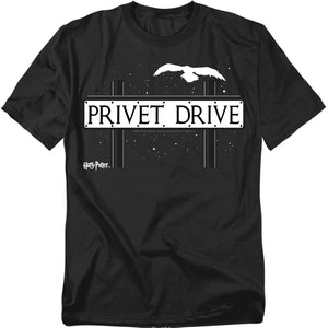 AN OFFCIALLY LICENSED HARRY POTTER PRIVET DRIVE MEN'S REGULAR FIT T-SHIRT BLACK