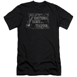 AN OFFCIALLY LICENSED HARRY POTTER ORDER OF PHEONIX/TEASPOON MEN'S PREMIUM SLIM FIT T-SHIRT BLACK
