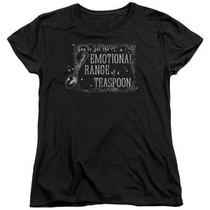 AN OFFCIALLY LICENSED HARRY POTTER ORDER OF PHEONIX/TEASPOON WOMEN'S REGULAR FIT T-SHIRT BLACK