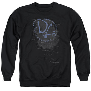 AN OFFCIALLY LICENSED HARRY POTTER DUMBLEDORES ARMY ADULT UNISEX CREWNECK SWEATSHIRT BLACK