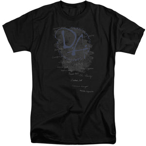AN OFFCIALLY LICENSED HARRY POTTER DUMBLEDORES ARMY MEN'S TALL FIT T-SHIRT BLACK
