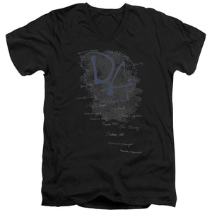 AN OFFCIALLY LICENSED HARRY POTTER DUMBLEDORES ARMY MEN'S V-NECK T-SHIRT BLACK