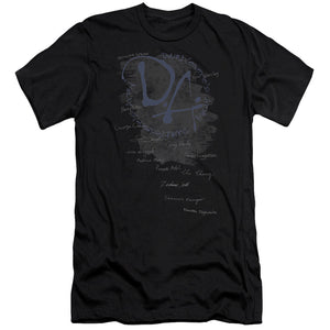 AN OFFCIALLY LICENSED HARRY POTTER DUMBLEDORES ARMY MEN'S PREMIUM SLIM FIT T-SHIRT BLACK