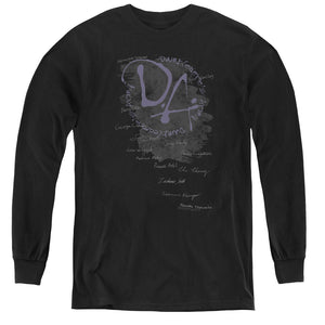 AN OFFCIALLY LICENSED HARRY POTTER DUMBLEDORES ARMY YOUTH LONG SLEEVE T-SHIRT BLACK