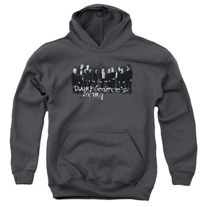 AN OFFCIALLY LICENSED HARRY POTTER AND THE ORDER OF PHOENIX DA SQUAD YOUTH HOODIE CHARCOAL