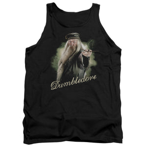 AN OFFCIALLY LICENSED HARRY POTTER DUMBLEDORE WAND ADULT UNISEX TANK TOP BLACK