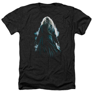 AN OFFCIALLY LICENSED HARRY POTTER DUMBLEDORE BURST MEN'S HEATHER T-SHIRT CHARCOAL