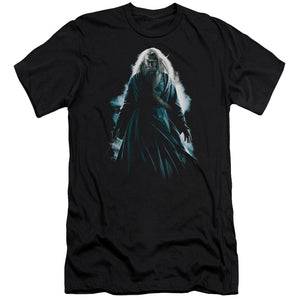 AN OFFCIALLY LICENSED HARRY POTTER DUMBLEDORE BURST MEN'S PREMIUM SLIM FIT T-SHIRT BLACK