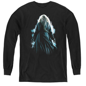 AN OFFCIALLY LICENSED HARRY POTTER DUMBLEDORE BURST YOUTH LONG SLEEVE T-SHIRT BLACK