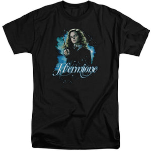 AN OFFCIALLY LICENSED HARRY POTTER HERMIONE READY MEN'S TALL FIT T-SHIRT BLACK