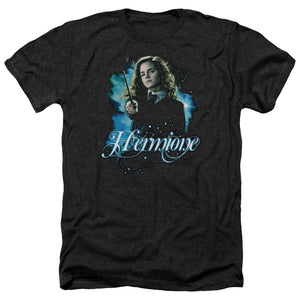 AN OFFCIALLY LICENSED HARRY POTTER HERMIONE READY MEN'S HEATHER T-SHIRT CHARCOAL