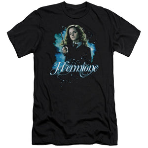 AN OFFCIALLY LICENSED HARRY POTTER HERMIONE READY MEN'S PREMIUM SLIM FIT T-SHIRT BLACK