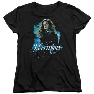 AN OFFCIALLY LICENSED HARRY POTTER HERMIONE READY WOMEN'S REGULAR FIT T-SHIRT BLACK