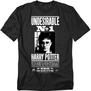 AN OFFCIALLY LICENSED HARRY POTTER UNDESIRABLE NO 1 MEN'S REGULAR FIT T-SHIRT BLACK