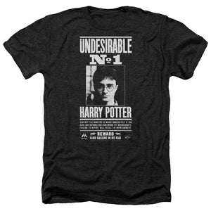 AN OFFCIALLY LICENSED HARRY POTTER UNDESIRABLE NO 1 MEN'S HEATHER T-SHIRT CHARCOAL