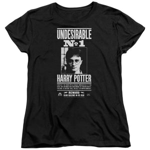 AN OFFCIALLY LICENSED HARRY POTTER UNDESIRABLE NO 1 WOMEN'S REGULAR FIT T-SHIRT BLACK