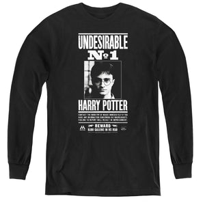 AN OFFCIALLY LICENSED HARRY POTTER UNDESIRABLE NO 1 YOUTH LONG SLEEVE T-SHIRT BLACK