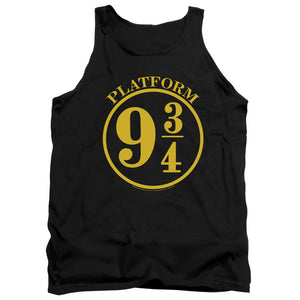 AN OFFCIALLY LICENSED HARRY POTTER 9 3/4 ADULT UNISEX TANK TOP BLACK