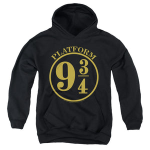 AN OFFCIALLY LICENSED HARRY POTTER 9 3/4 YOUTH HOODIE BLACK
