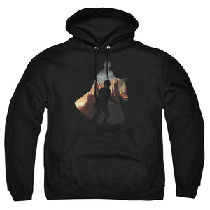 AN OFFCIALLY LICENSED HARRY POTTER VOLDEMORT LOOMS ADULT UNISEX PULLOVER HOODIE BLACK