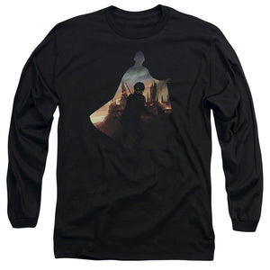 AN OFFCIALLY LICENSED HARRY POTTER VOLDEMORT LOOMS MEN'S LONG SLEEVE T-SHIRT BLACK