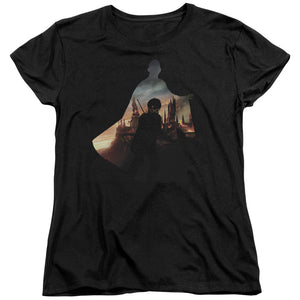 AN OFFCIALLY LICENSED HARRY POTTER VOLDEMORT LOOMS WOMEN'S REGULAR FIT T-SHIRT BLACK