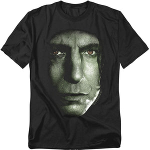 AN OFFCIALLY LICENSED HARRY POTTER SNAPE HEAD MEN'S REGULAR FIT T-SHIRT BLACK
