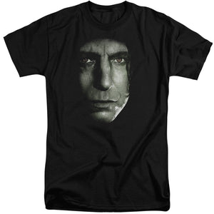 AN OFFCIALLY LICENSED HARRY POTTER SNAPE HEAD MEN'S TALL FIT T-SHIRT BLACK
