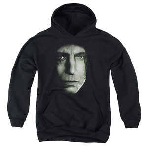 AN OFFCIALLY LICENSED HARRY POTTER SNAPE HEAD YOUTH HOODIE BLACK