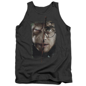AN OFFCIALLY LICENSED HARRY POTTER IT ALL ENDS HERE ADULT UNISEX TANK TOP CHARCOAL