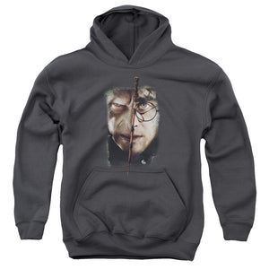 AN OFFCIALLY LICENSED HARRY POTTER IT ALL ENDS HERE YOUTH HOODIE CHARCOAL