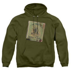 AN OFFCIALLY LICENSED HARRY POTTER BEEDLE THE BARD ADULT UNISEX PULLOVER HOODIE MILITARY GREEN
