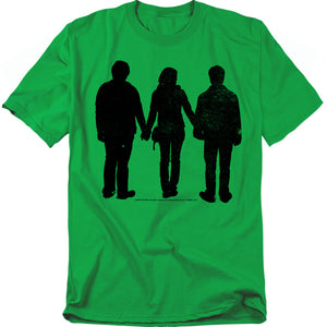 AN OFFCIALLY LICENSED HARRY POTTER THREE STAND ALONE MEN'S REGULAR FIT T-SHIRT MILITARY GREEN