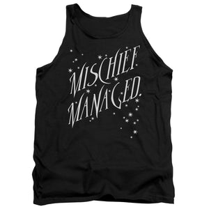 AN OFFCIALLY LICENSED HARRY POTTER MISCHIEF MANAGED 4 ADULT UNISEX TANK TOP BLACK