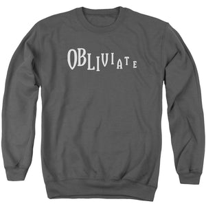 AN OFFCIALLY LICENSED HARRY POTTER OBLIVIATE ADULT UNISEX CREWNECK SWEATSHIRT CHARCOAL