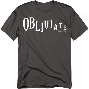 AN OFFCIALLY LICENSED HARRY POTTER OBLIVIATE MEN'S REGULAR FIT T-SHIRT CHARCOAL