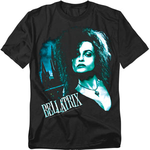 AN OFFCIALLY LICENSED HARRY POTTER BELLATRIX CLOSEUP MEN'S REGULAR FIT T-SHIRT BLACK