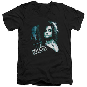 AN OFFCIALLY LICENSED HARRY POTTER BELLATRIX CLOSEUP MEN'S V-NECK T-SHIRT BLACK