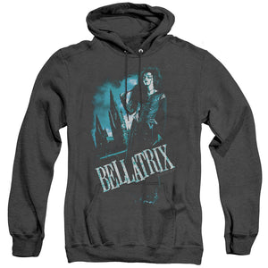 AN OFFCIALLY LICENSED HARRY POTTER BELLATRIX FULL BODY ADULT UNISEX HEATHER PULLOVER HOODIE BLACK