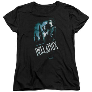 AN OFFCIALLY LICENSED HARRY POTTER BELLATRIX FULL BODY WOMEN'S REGULAR FIT T-SHIRT BLACK