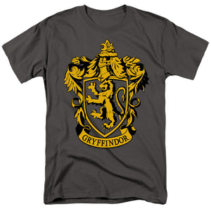 AN OFFCIALLY LICENSED HARRY POTTER GRYFFINDOR CREST MEN'S REGULAR FIT T-SHIRT CHARCOAL