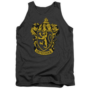 AN OFFCIALLY LICENSED HARRY POTTER GRYFFINDOR CREST ADULT UNISEX TANK TOP CHARCOAL