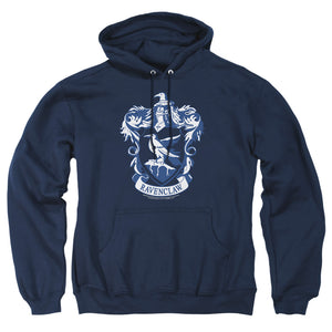 AN OFFCIALLY LICENSED HARRY POTTER RAVENCLAW CREST ADULT UNISEX PULLOVER HOODIE NAVY