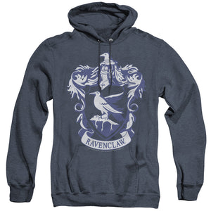 AN OFFCIALLY LICENSED HARRY POTTER RAVENCLAW CREST ADULT UNISEX HEATHER PULLOVER HOODIE NAVY